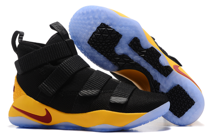 Nike LeBron Soldier 11 Black Yellow Cavs PE - Click Image to Close